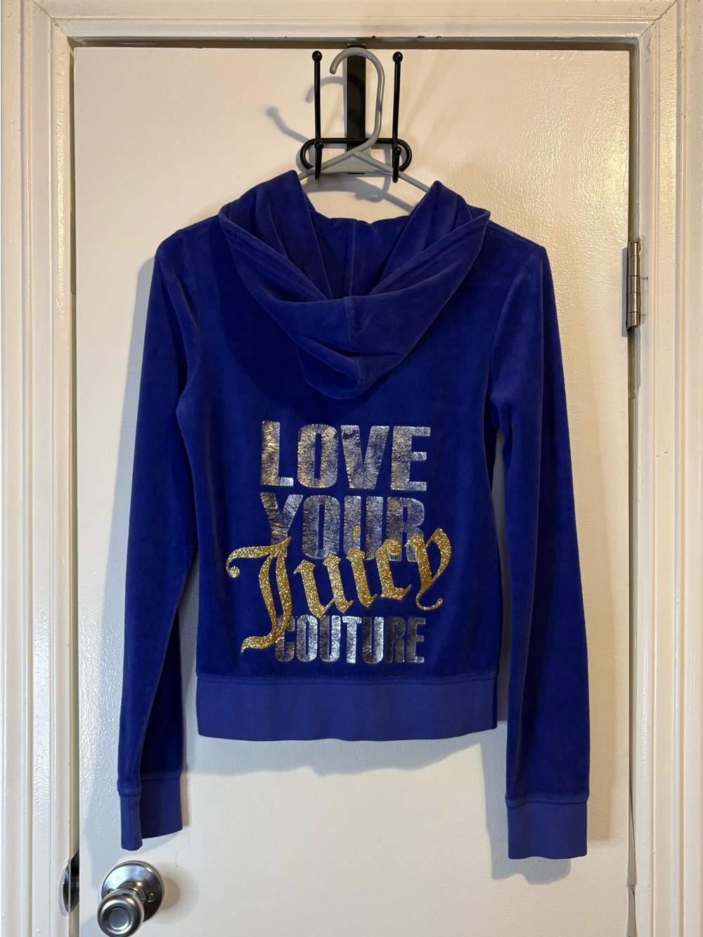 Juicy Couture Kids Royal Blue Velour Hoodie Jacket - Love Your Juicy Couture